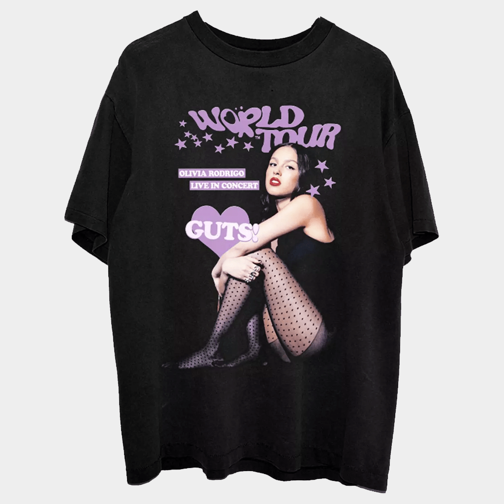 Olivia Rodrigo Merch Guts World Tour T-Shirt Gifts For Music Enthusiasts - Lily Birch Market