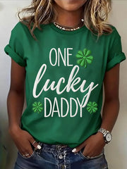  One Lucky Daddy St Patrick's Day T-Shirt St Paddy's Day Shirt Festive Irish Tee Gift Idea - TradiViet