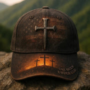 One Nation Under God Hat Embroidered Christian Hat Patriotic Gifts For Father - Lilybirchmarket