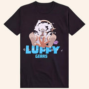 One Piece Merch Luffy Gear 5 Blue Font T-Shirt Cool Gifts For Anime Fans - Lily Birch Market