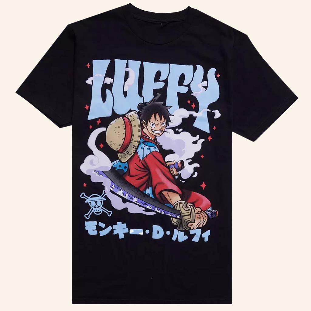One Piece Merch Luffy Samurai Sword T-Shirt Anime Gifts For Anime Lovers - Lily Birch Market