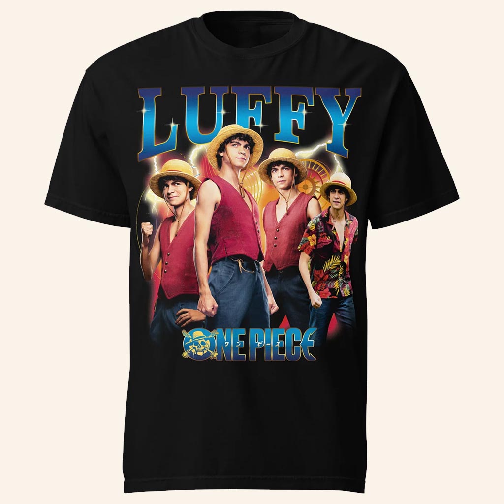 One Piece Merch Luffy T-Shirt Black Inaki Godoy Shirt Gifts For Fans - Lily Birch Market
