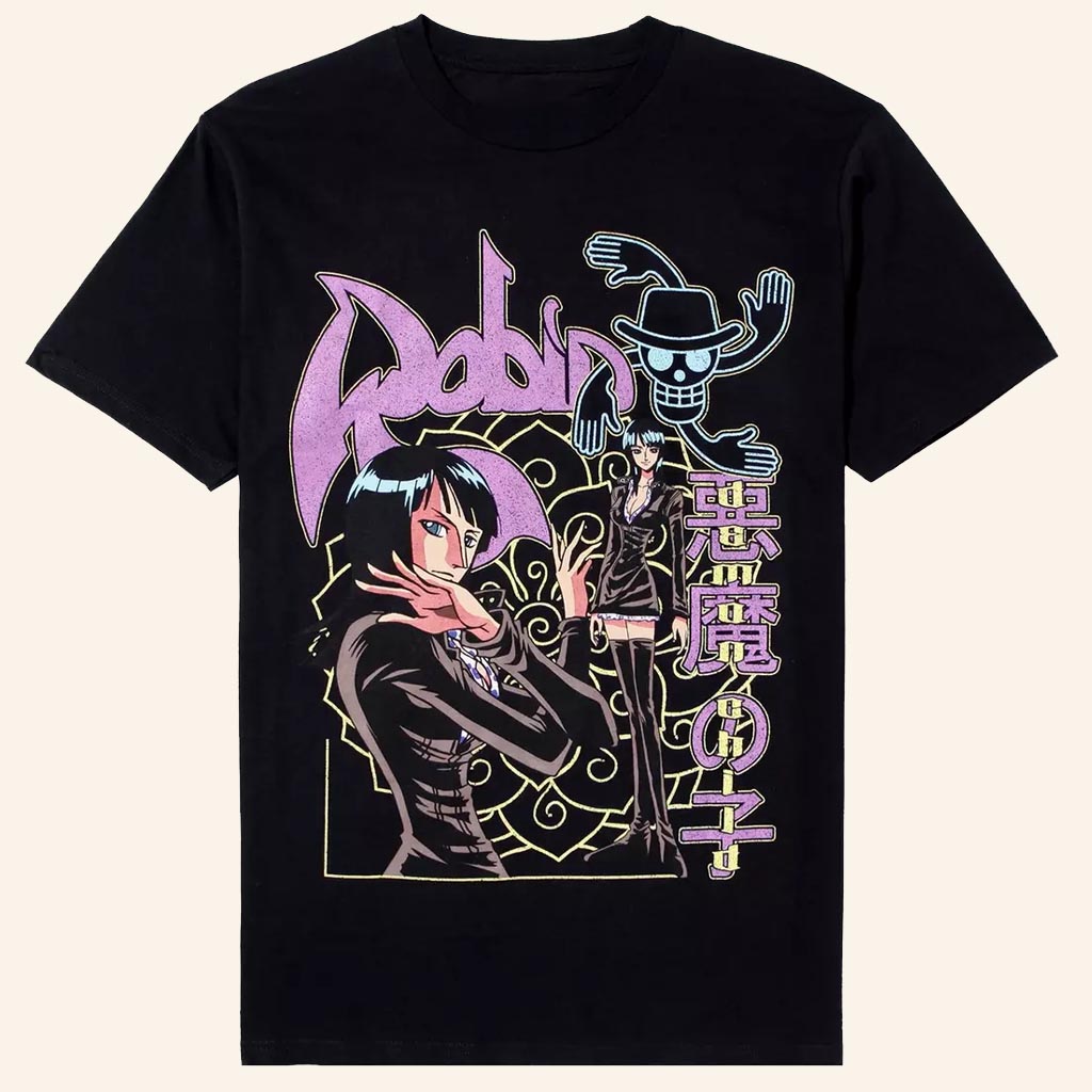 One Piece Merch Nico Robin Collage Art T-Shirt Best Presents For Anime Lovers - Lily Birch Market