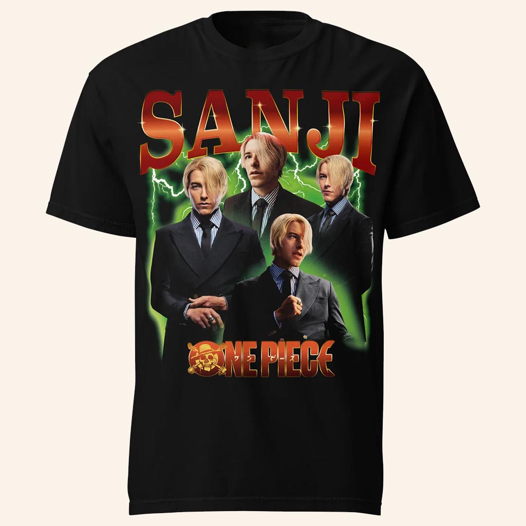 One Piece Merch Sanji T-Shirt Black Unique Gifts For Husband - Lily Birch Market
