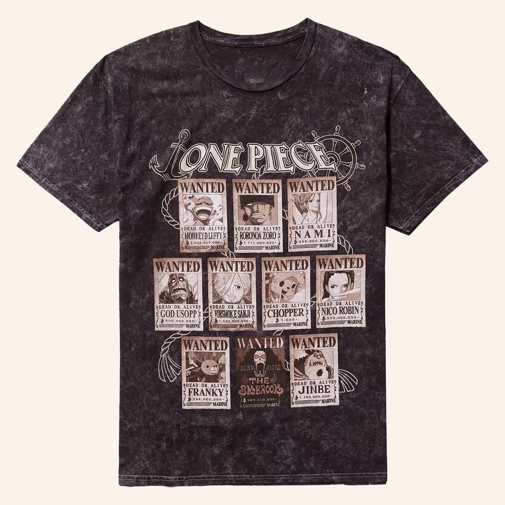 One Piece Merch Wanted Posters T-Shirt Best Presents For Anime Fans - Lily Birch Market