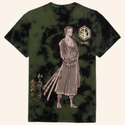 One Piece Merch Zoro Foil Tie Dye T-Shirt Cool Gifts For Anime Lovers - Lily Birch Market