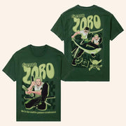 One Piece Merch Zoro Graffiti Checker T-Shirt Unique Gifts For Anime Lovers - Lily Birch Market