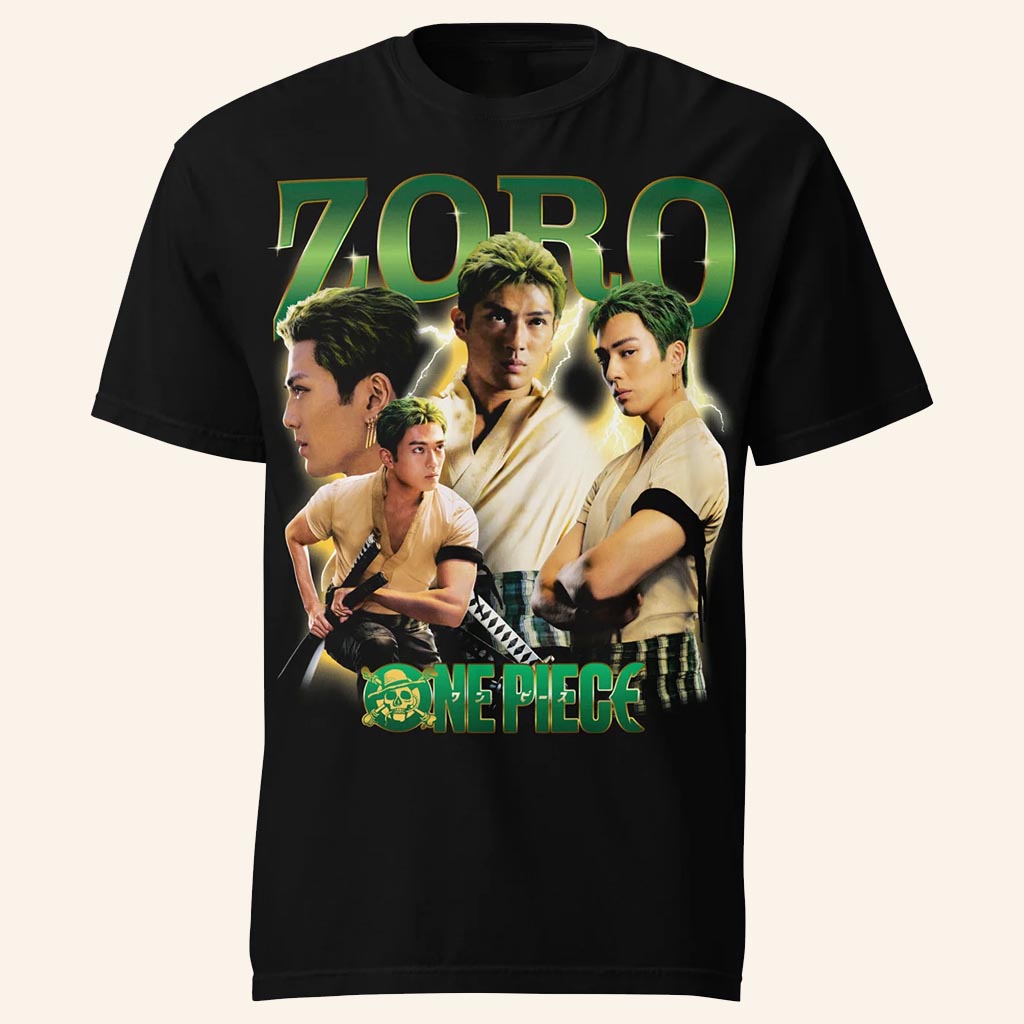 One Piece Merch Zoro T-Shirt Black Mackenyu Shirt Gifts For Movie Lovers - Lily Birch Market