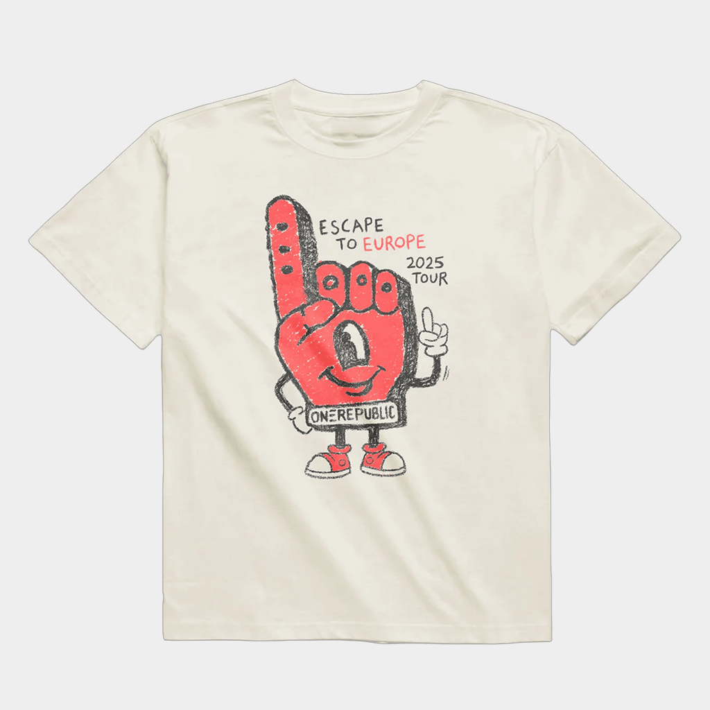 OneRepublic Escape To Europe Tour 2025 Foam Finger T-Shirt OneRepublic Merch For Pop Band Fans - Lily Birch Market