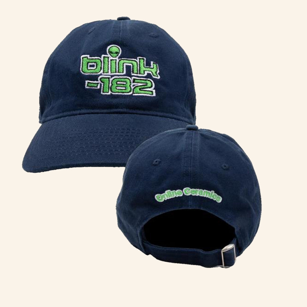 Online Ceramics Merch Blink 182 Alien Embroidered Hat Present For Him - Lilybirchmarket