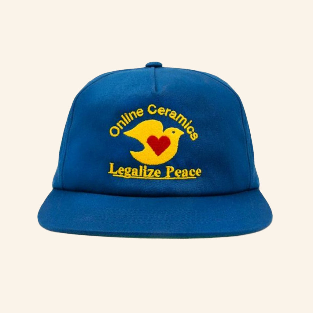 Online Ceramics Merch Embroidered Legalize Peace Blue Snapback Hat Presents For Boyfriend - Lilybirchmarket