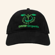 Online Ceramics Merch Grow Organic Black Embroidered Hat Gifts For Father - Lilybirchmarket