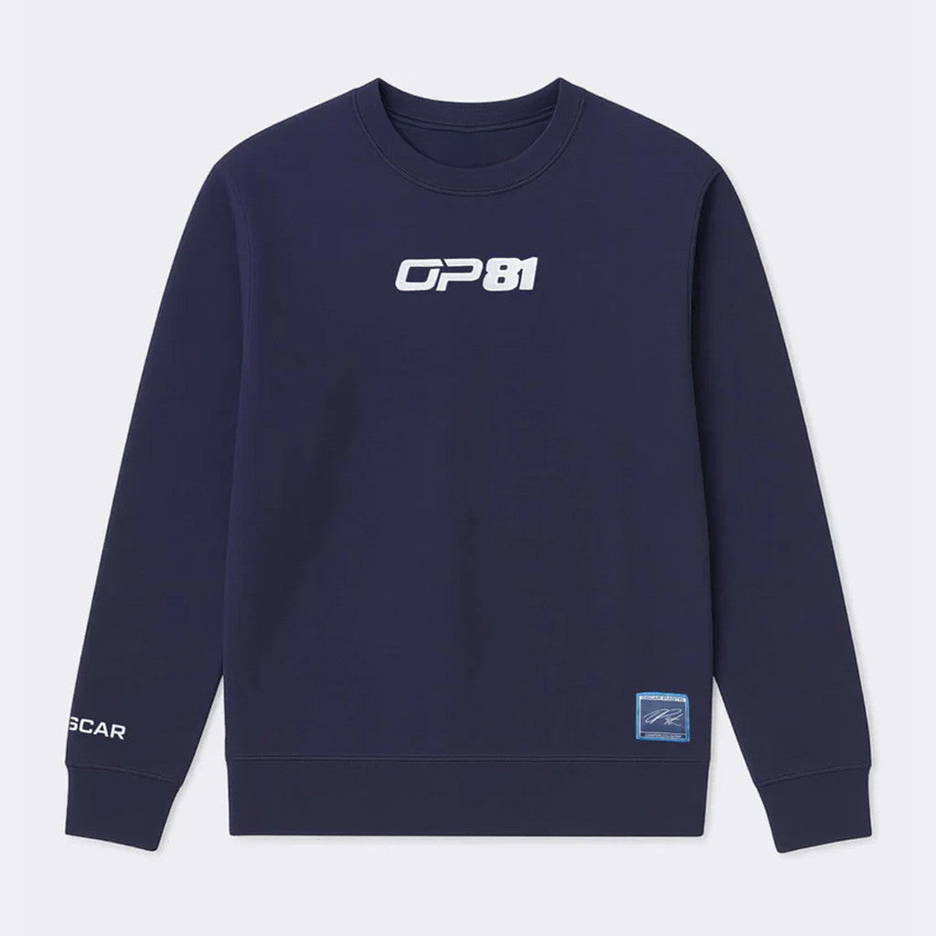 Oscar Piastri Merch Signature Sweatshirt Navy Gifts For Racing Fans - Lilybirchmarket
