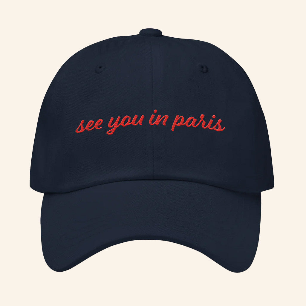 Otium Merch See You In Paris Hat Embroidered Christmas Gifts For Dad - Lilybirchmarket