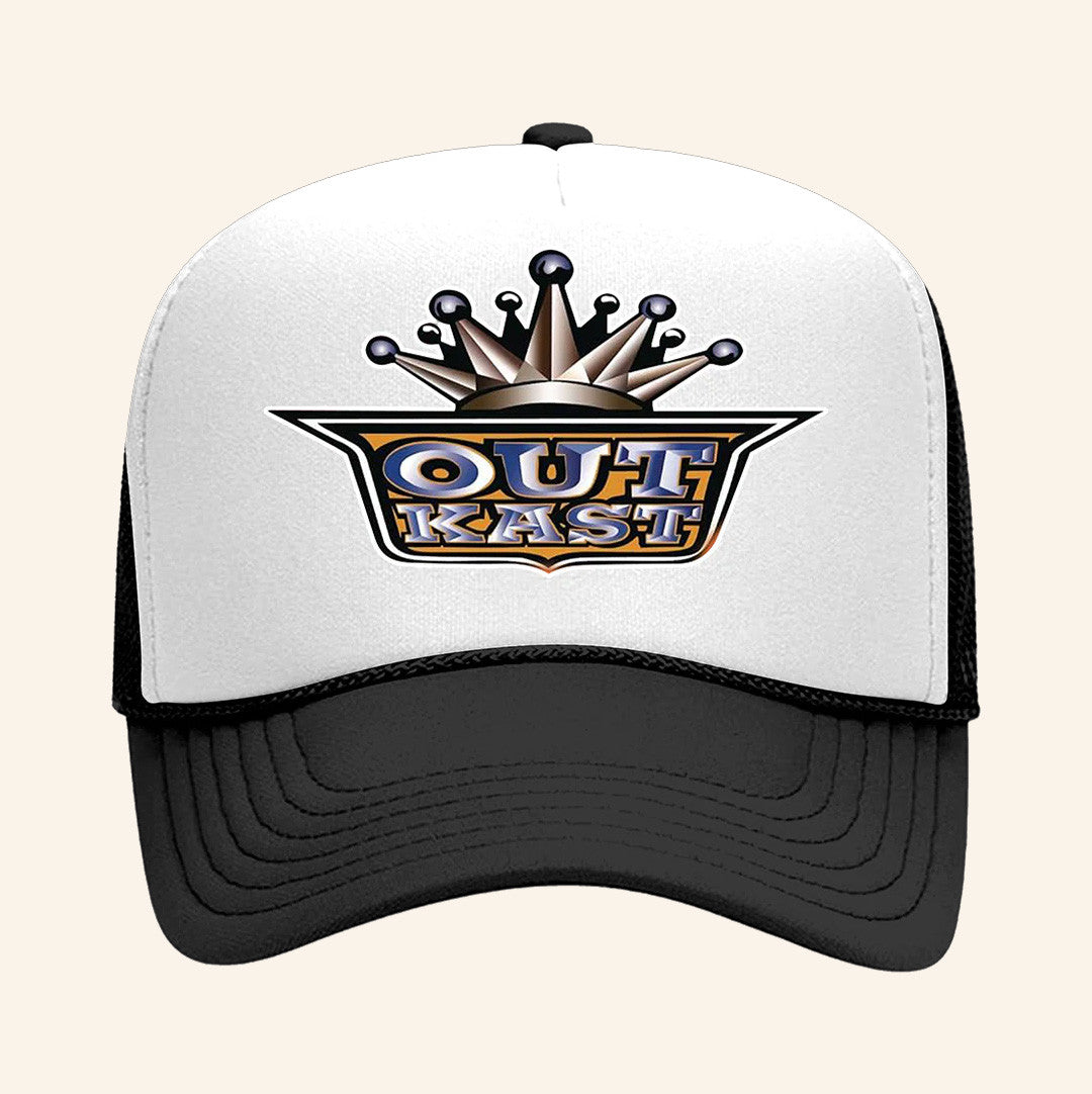 Outkast Store Merch Outkast Metal Logo Trucker Hat Black - Lilybirchmarket