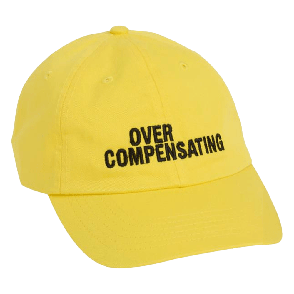Overcompensating Merch Overcompensating Embroidered Yellow Hat Stepdad Gifts For Father's Day - Lilybirchmarket