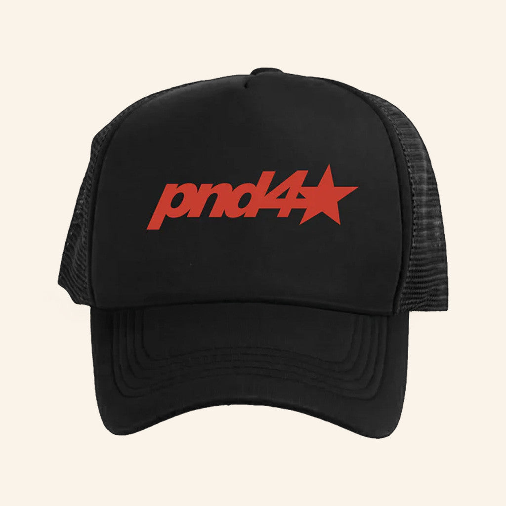 OVO Merch Partynextdoor 4 Black Logo Trucker Hat Gifts For Husband - Lilybirchmarket