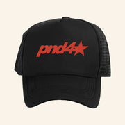 OVO Merch Partynextdoor 4 Black Logo Trucker Hat Gifts For Husband - Lilybirchmarket