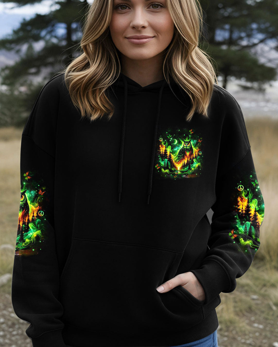 Owl And Into The Forest Hoodie Nature And Soul Inspirational Pullover Gift For Women - Lilybirchmarket