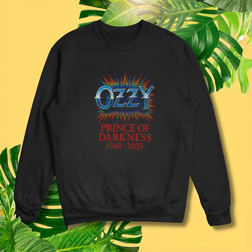 Ozzy Osbourne Prince Of Darkness Rock And Roll Sweatshirt RIP Ozzy Merch Gifts For Fans - Lilybirchmarket