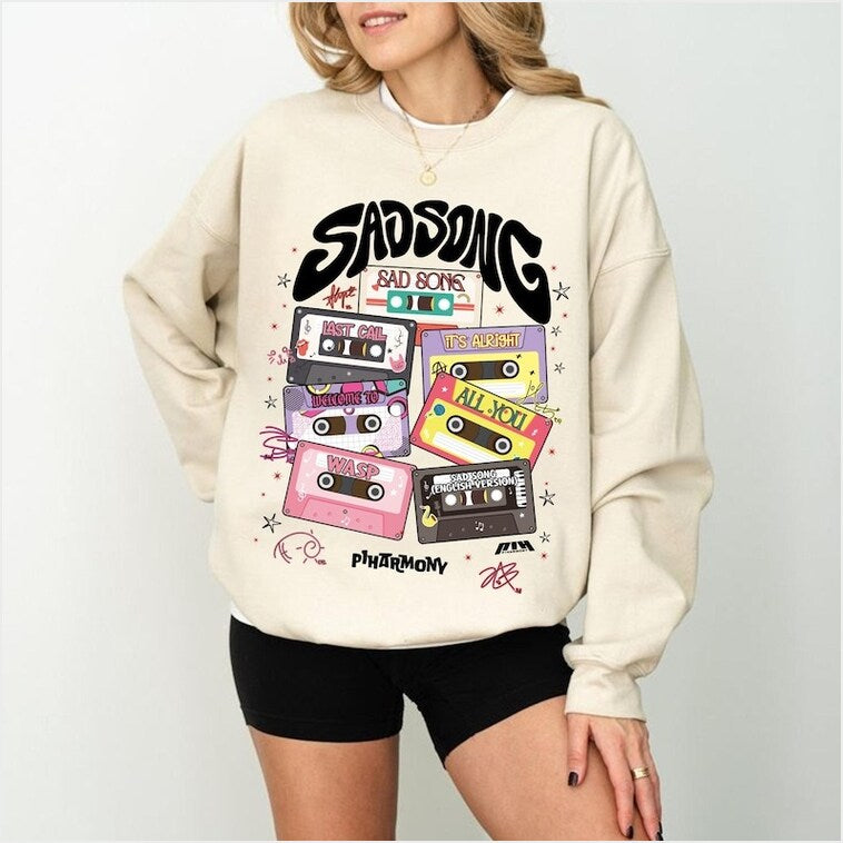 P1Harmony Sad Song Album Tracklist Sweatshirt P1Harmony Utop1A World Tour Shirt Gifts For Sister - Lilybirchmarket