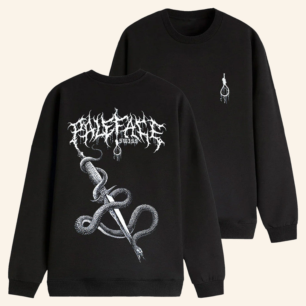 Paleface Swiss Merch Snake And Dagger Sweatshirt Present For Husband - Lilybirchmarket