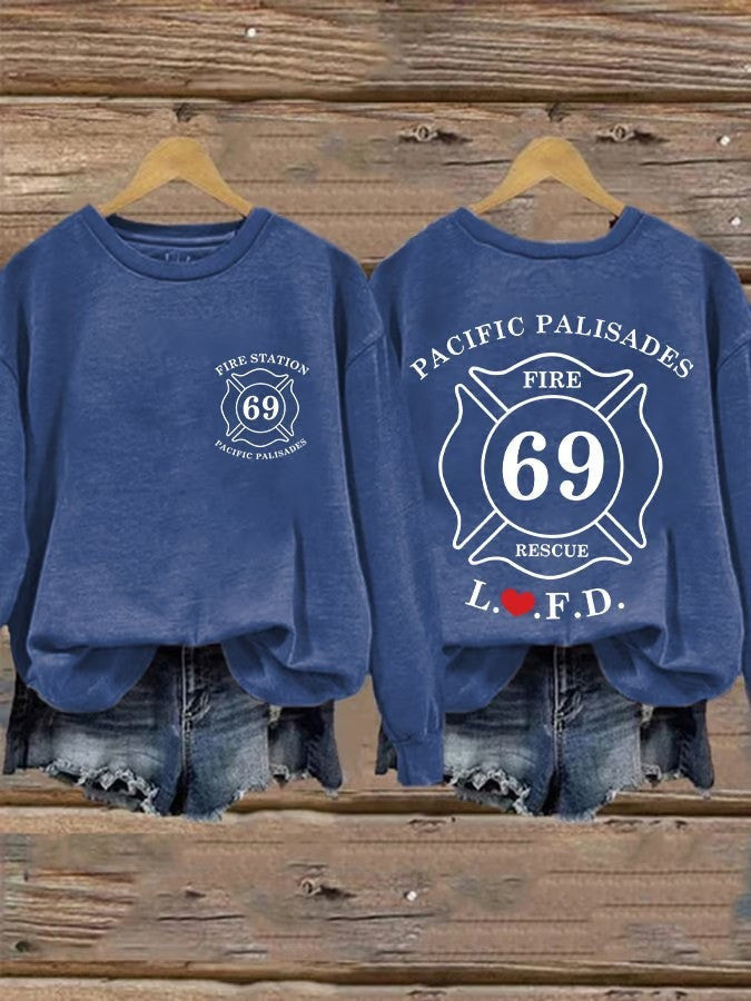 Palisades Fire Station 69 Sweatshirt Support Palisades Sweatshirt Gifts For Her - Lilybirchmarket