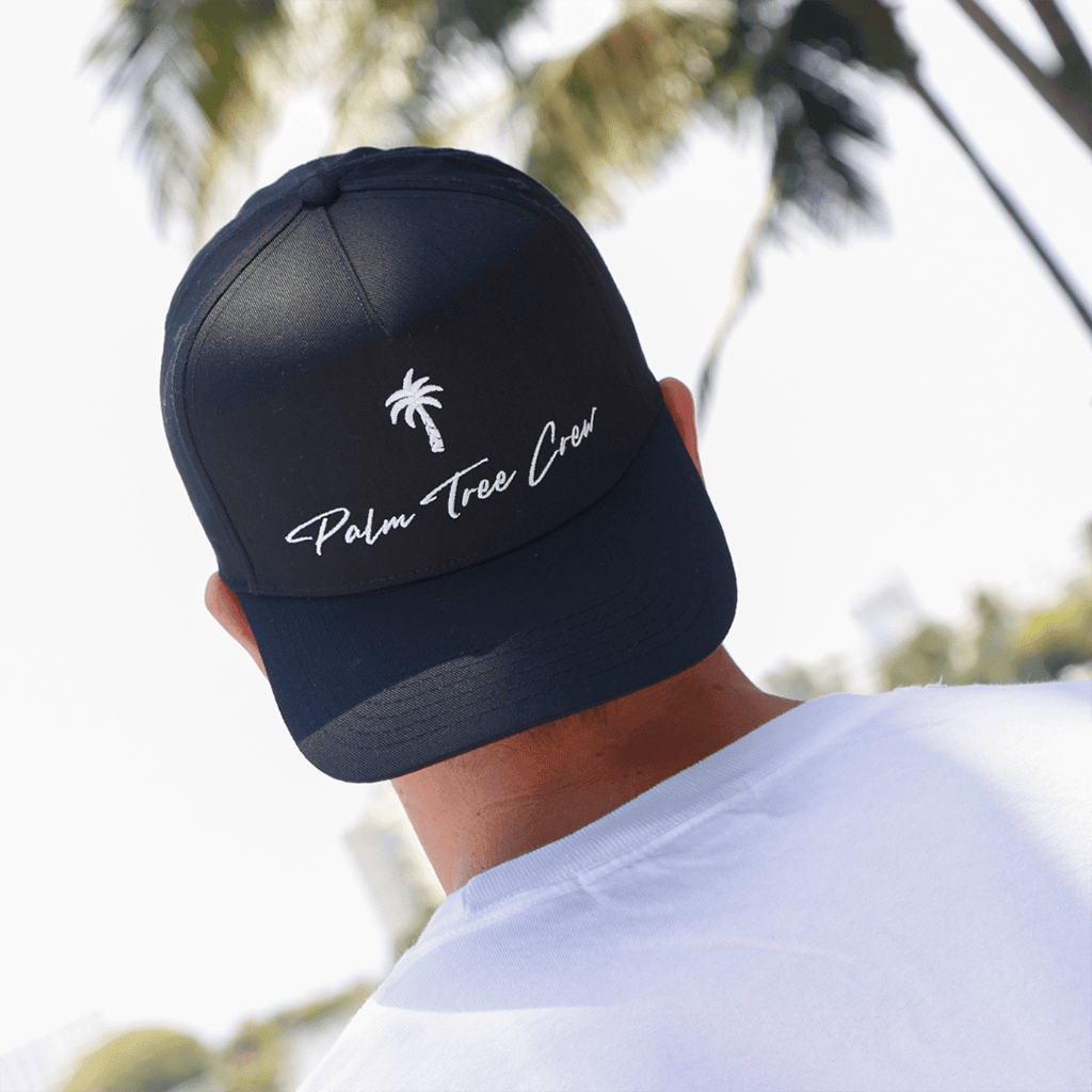 Palm Tree Crew Hat Summer Gift for Boyfriend Trendy Vacation Trucker Cap - Lilybirchmarket