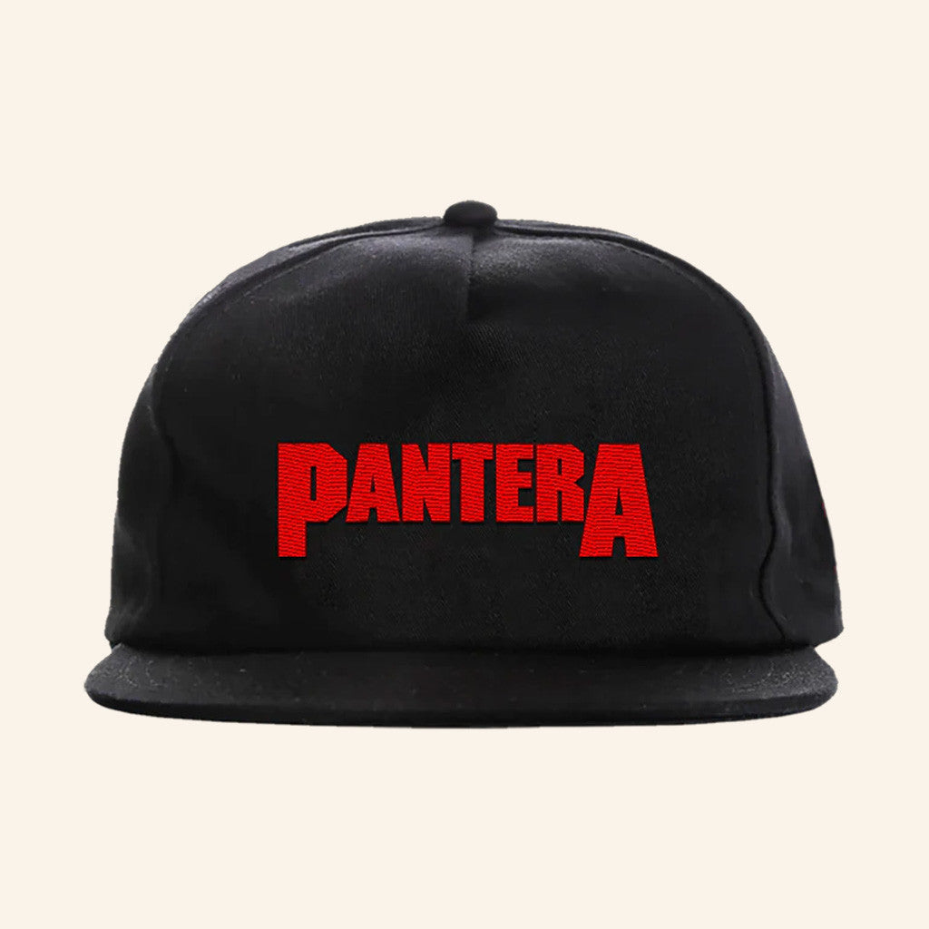Pantera Merch Embroidered Red Pantera Logo Snapback Hat Gifts For Dad - Lilybirchmarket