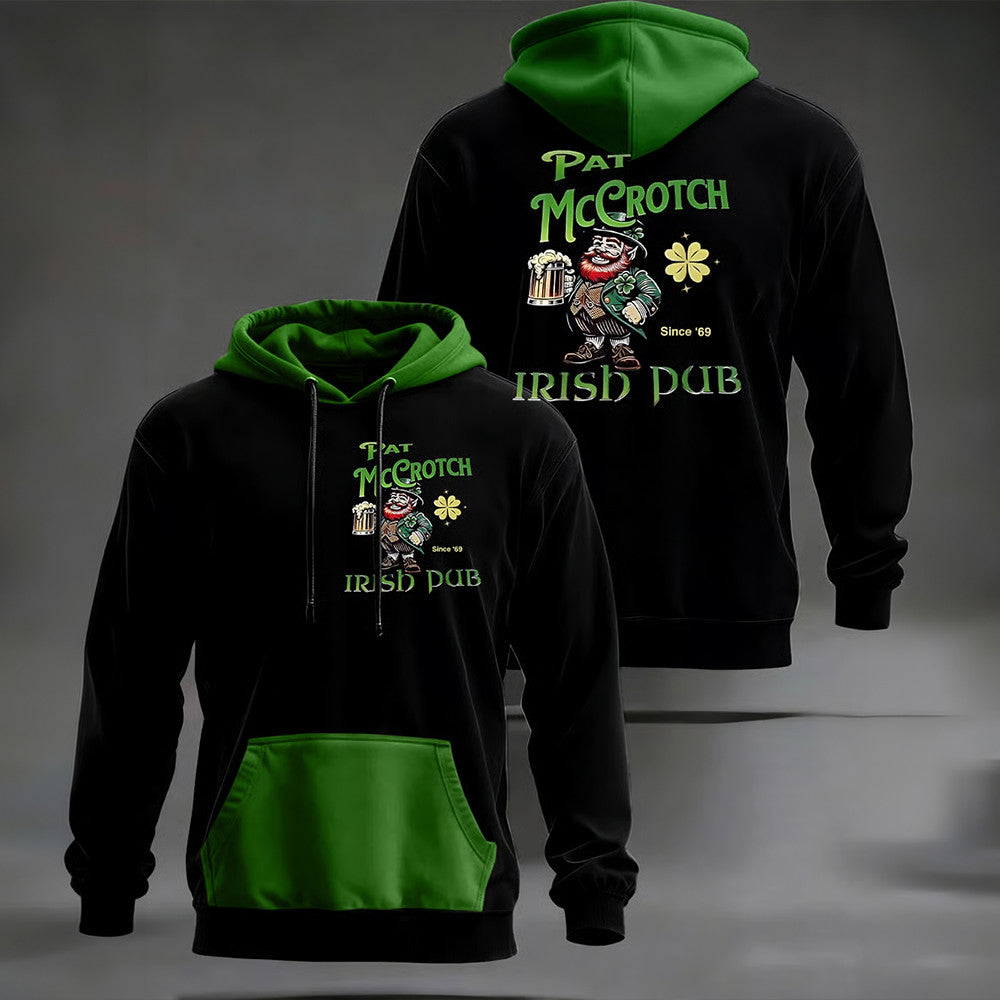 Pat Mcrotch Irish Club Shamrock Art Hoodie St Patrick's Day Hooded Sweatshirt Great Gift Idea - Lilybirchmarket