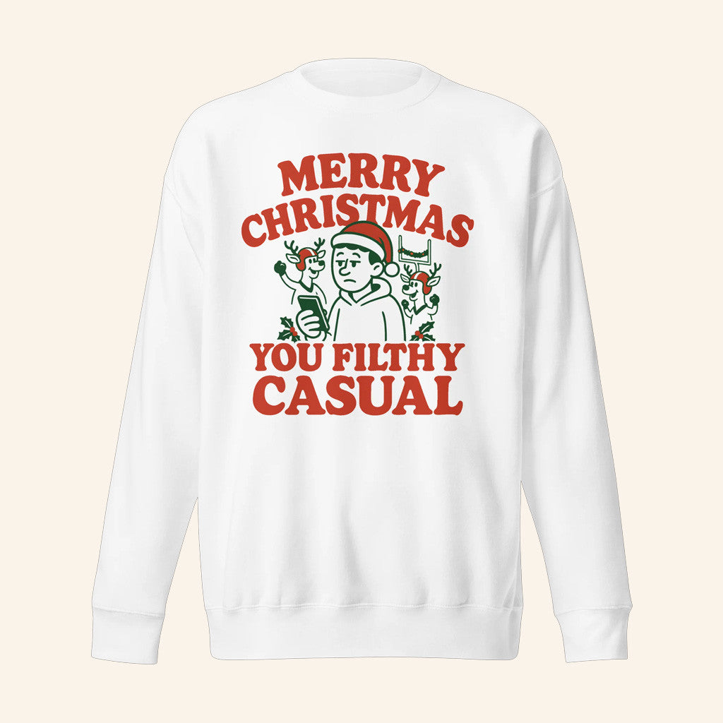 Pate State Material Merch Merry Christmas You Filthy Casual Sweatshirt Christmas Gifts For Him - Lilybirchmarket