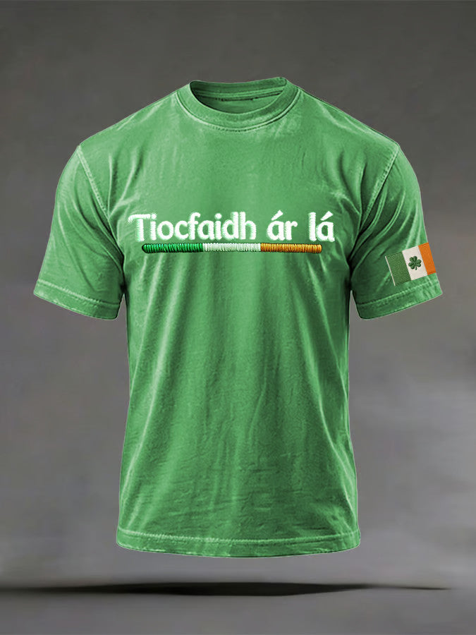  Patrick's Day Irish Celebration Day Green Gaelic Short-Sleeved T-Shirt Irish Pride Gift - TradiViet