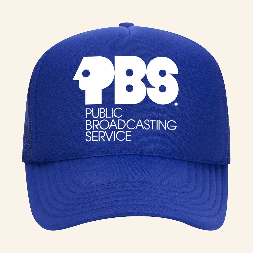 PBS Merch PBS Retro Logo Foam Trucker Hat Good Gifts For Boyfriend - Lilybirchmarket