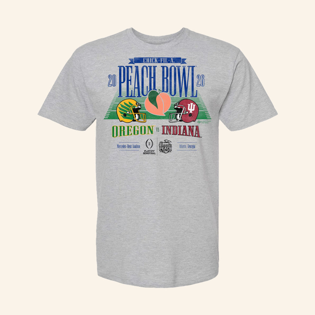 Peach Bowl Merch 2026 Chick Fil A Peach Bowl 2 Team Oregon Vs Indiana Shirt Football Fan Gifts - Lily Birch Market