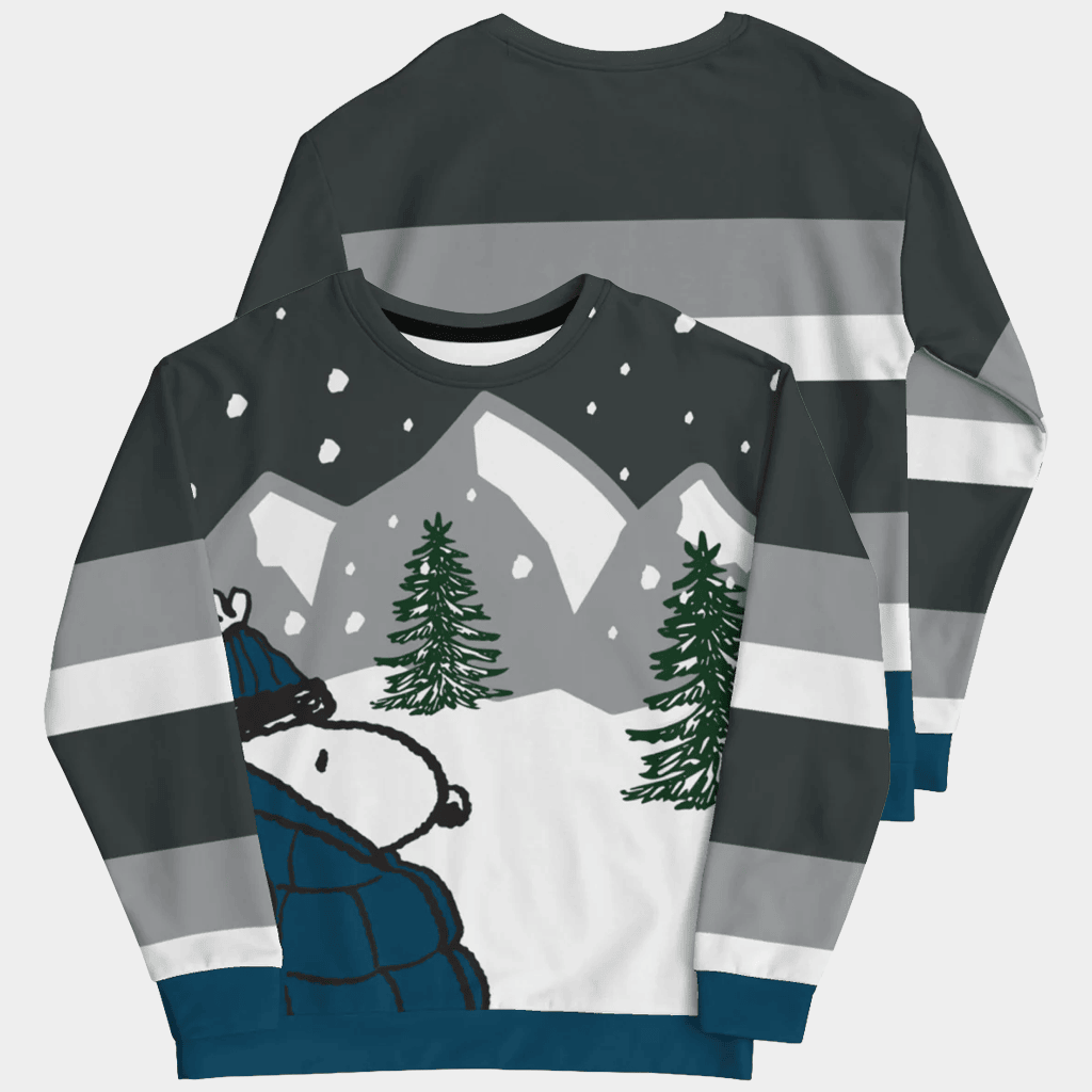 Peanuts Merch Peanuts Snoopy Puffer Sweatshirt Birthday Present For Son - Lilybirchmarket