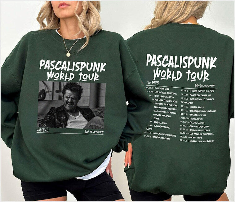 Pedro Pascal World Tour Sweatshirt, Pedro Pascal Vintage Sweatshirt, Pedro Pascal Sweatshirt Gifts For Friends - Lilybirchmarket