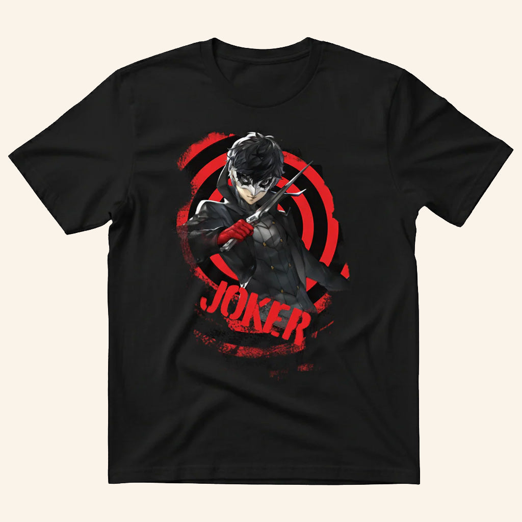 Persona Merch Persona 5 Royal Joker Phantom Thief Black Graphic T-Shirt Gifts For Him - Lily Birch Market