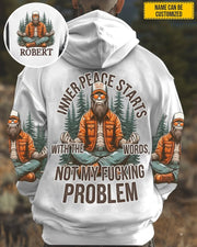 Personalized Bigfoot Inner Peace Starts With The Words Hoodie Funny Sasquatch Gifts - Lilybirchmarket