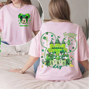 Personalized Mickey Mouse St Patrick's Day Castle Shirt Irish Holiday T-Shirt Gifts For Sister - TradiViet