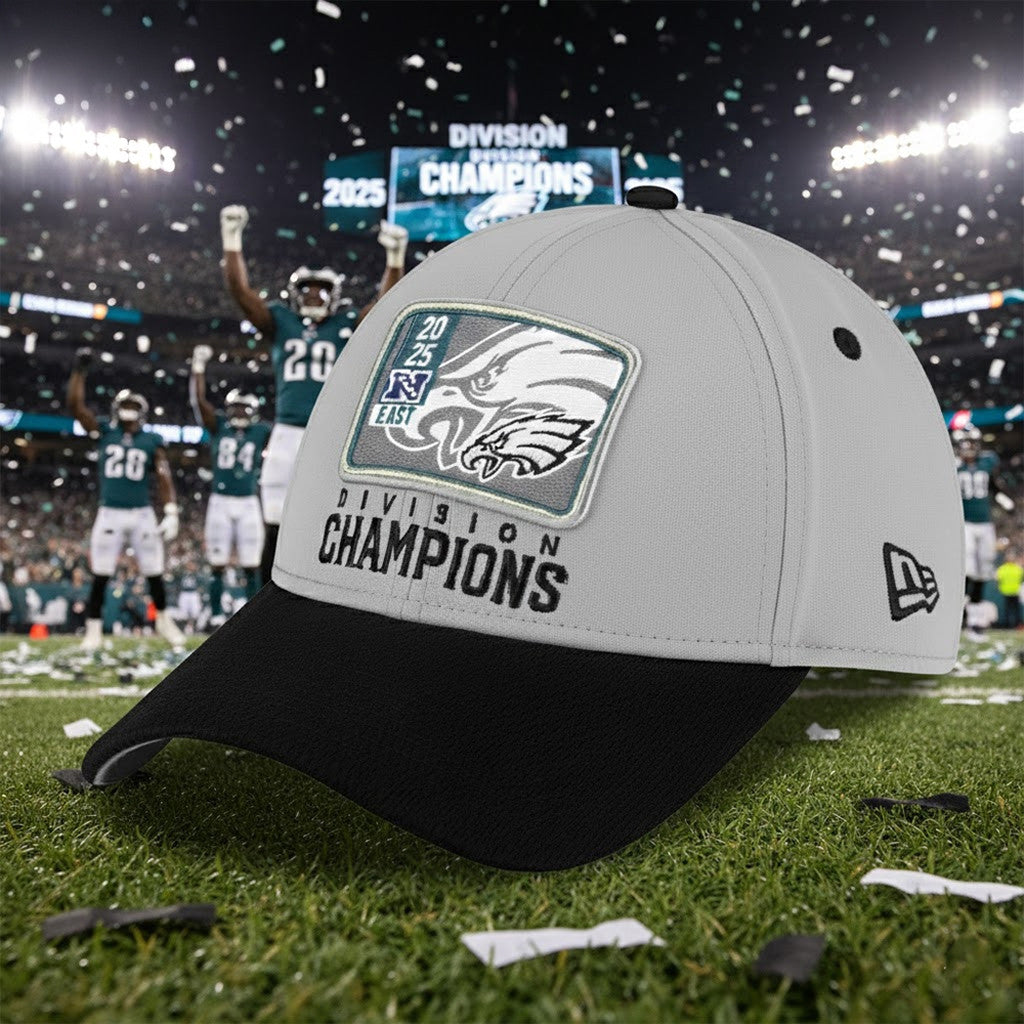 Philadelphia Football 2025 NFC East Champions Hat Division Champions Cap Gifts For Football Fan - Lilybirchmarket