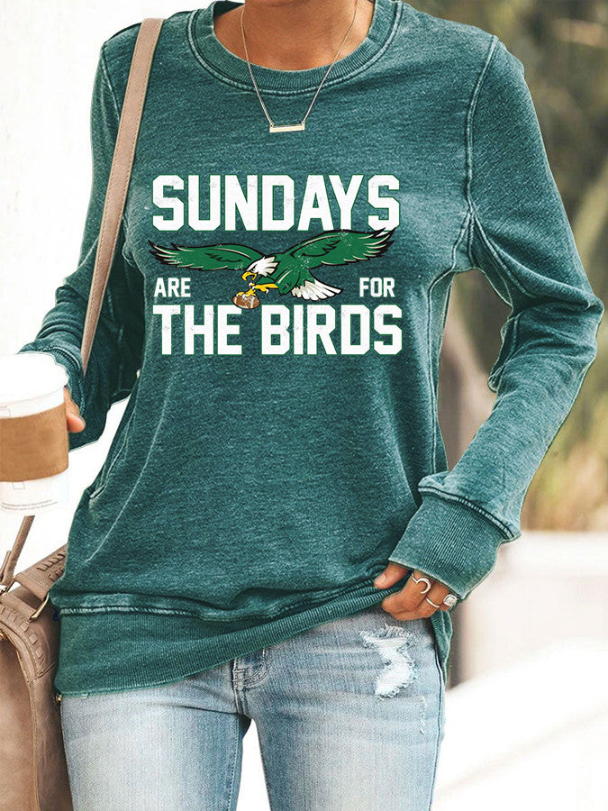 Philadelphia Football Sundays Are For The Birds Sweatshirt PE Merch Game Day Football Shirts - Lilybirchmarket