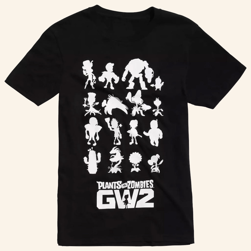 Plants Vs Zombies Merch Garden Warfare 2 Silhouettes T-Shirt Gifts Ideas For Him - Lily Birch Market