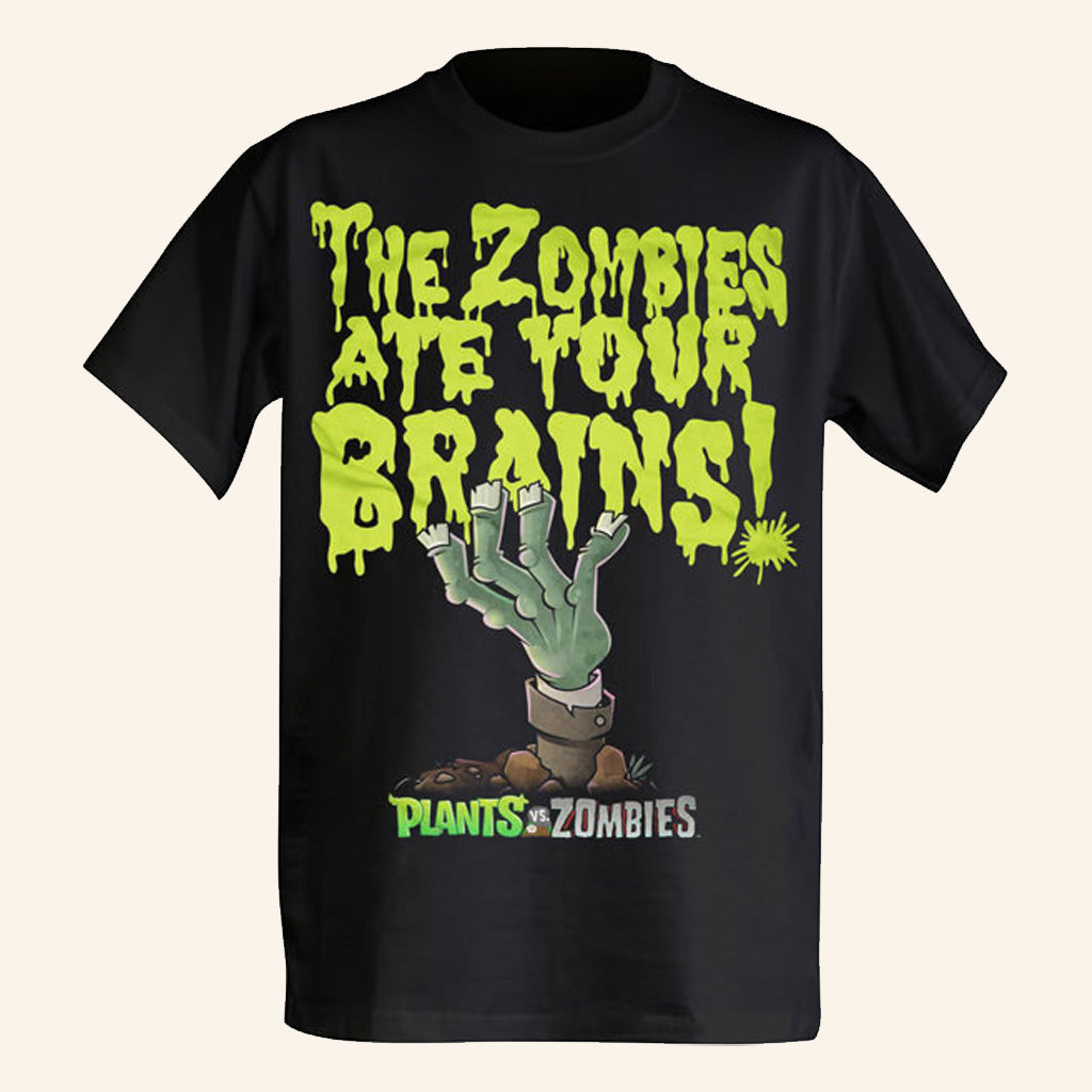 Plants Vs Zombies Merch The Zombies Ate Your Brains T-Shirt Gifts For Him - Lily Birch Market