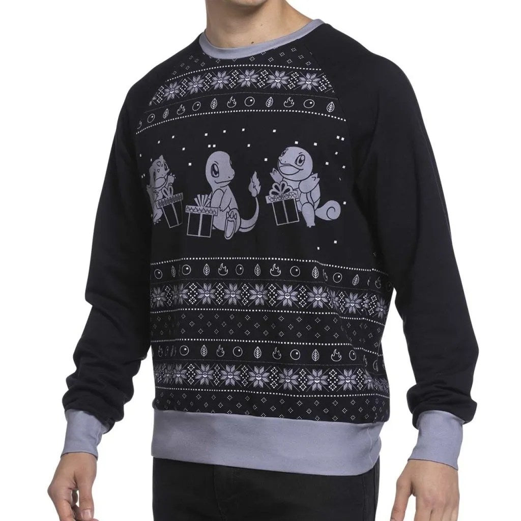 Pokemon Merch Kanto First Partner Presents Raglan Sweatshirt Husband Christmas Gift Ideas - Lilybirchmarket