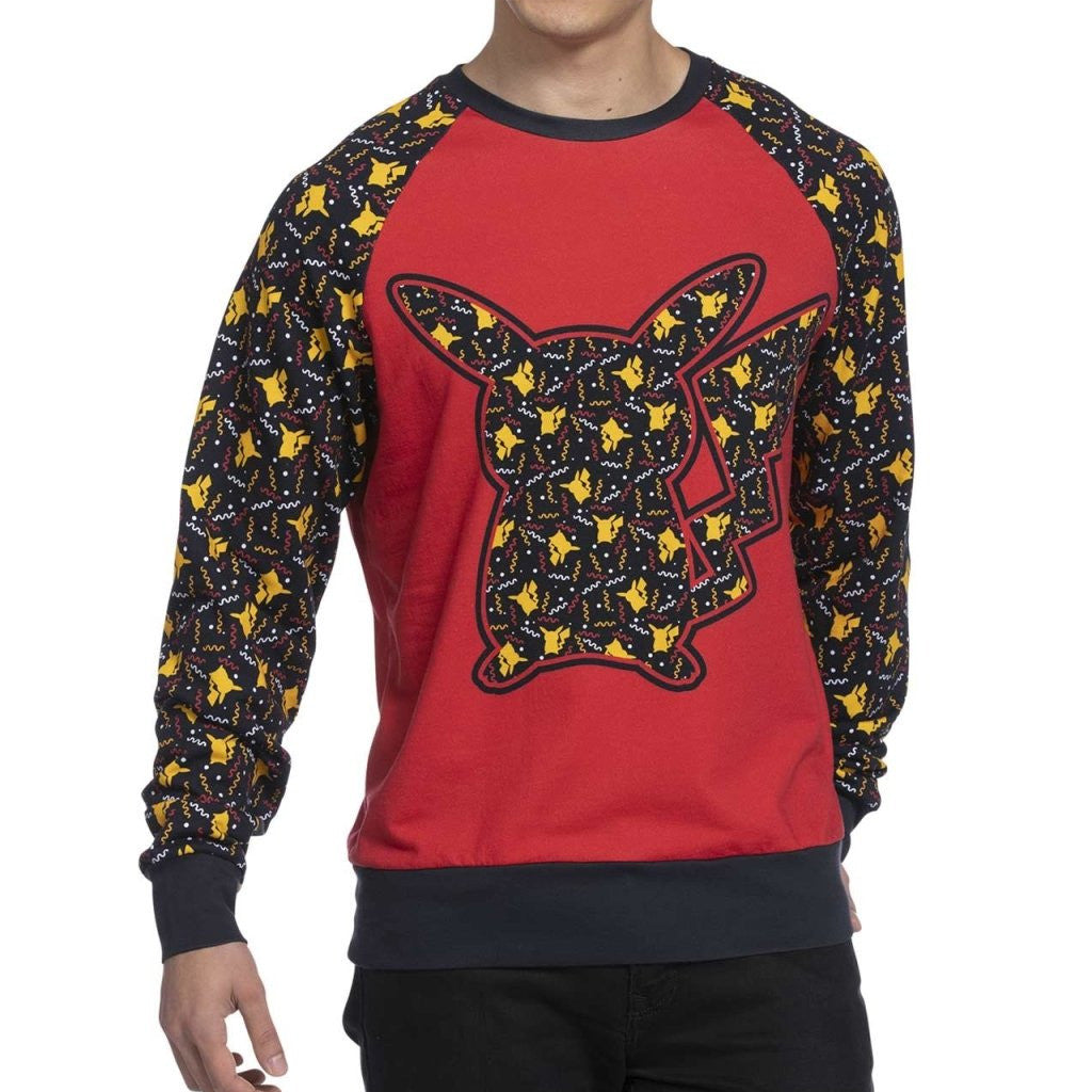 Pokemon Merch Pikachu Party Raglan Sweatshirt Good Christmas Gifts For Boyfriend - Lilybirchmarket