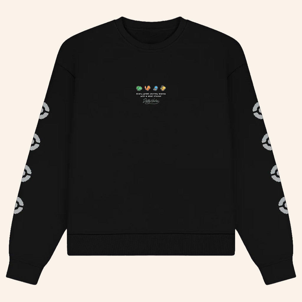 Pokemon Merch Pokemon X Dolly Noire Starters Sweatshirt Gifts For Pokemon Fans - Lilybirchmarket