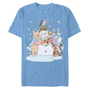 Pooh Piglet And Tigger With Snowman Holiday T-Shirt Christmas Present For Daughter - Lily Birch Market