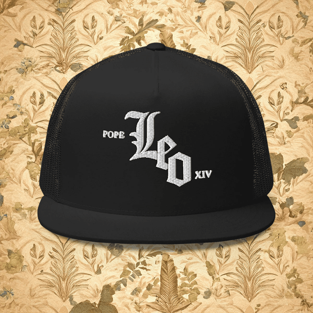 Pope Leo White Sox Hat Black Trucker Hat Unique Baseball Fan Gift for Men - Lilybirchmarket