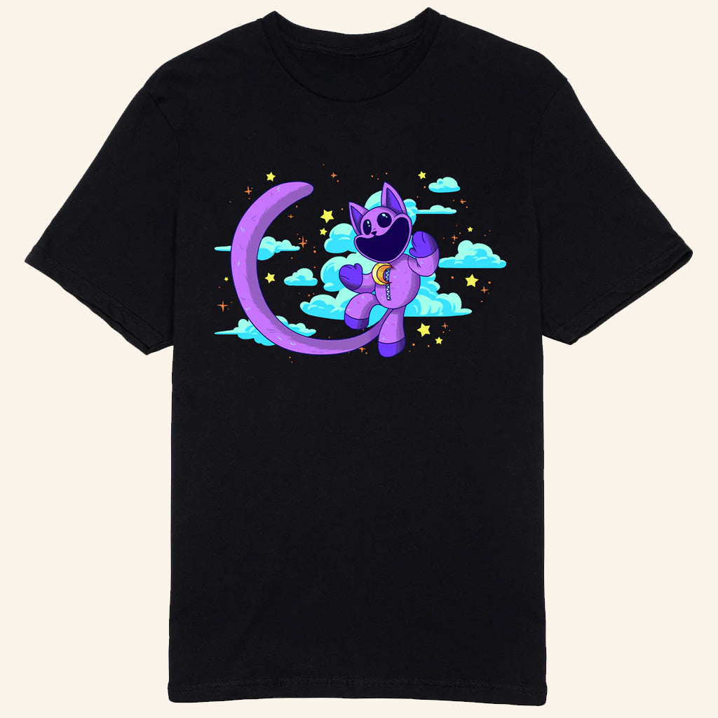 Poppy Playtime Merch CatNap Night Sky Black T-Shirt Unique Gifts For Brothers - Lily Birch Market