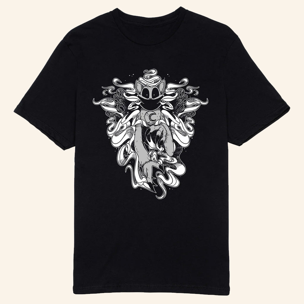 Poppy Playtime Merch Monster CatNap Gas Black T-Shirt Good Gifts For Brothers - Lily Birch Market